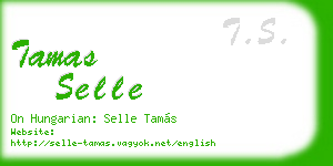 tamas selle business card